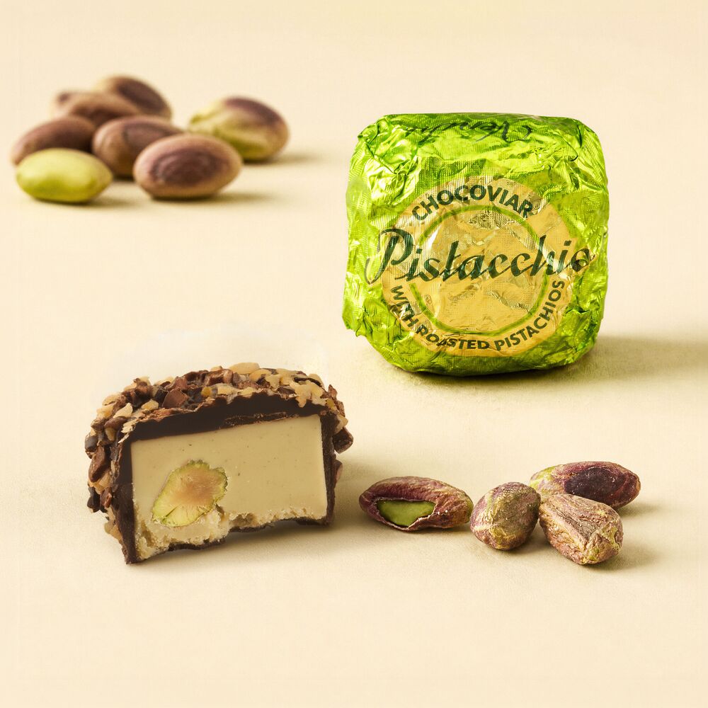 Chocoviar Pistachio: filled chocolates in a bag, 95 g – Venchi Store