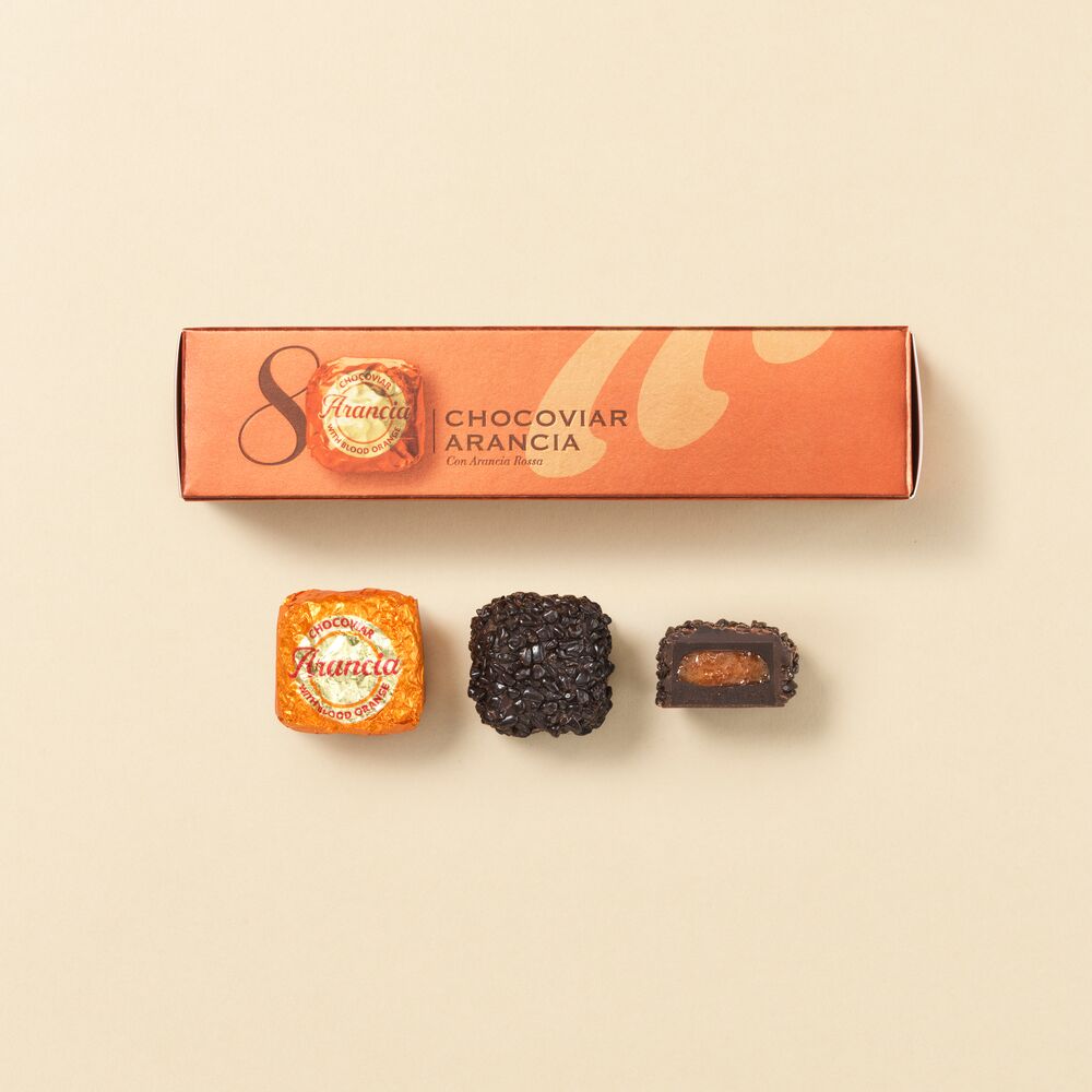 Chocoviar Arancia: filled chocolates, 8 pc – Venchi Store