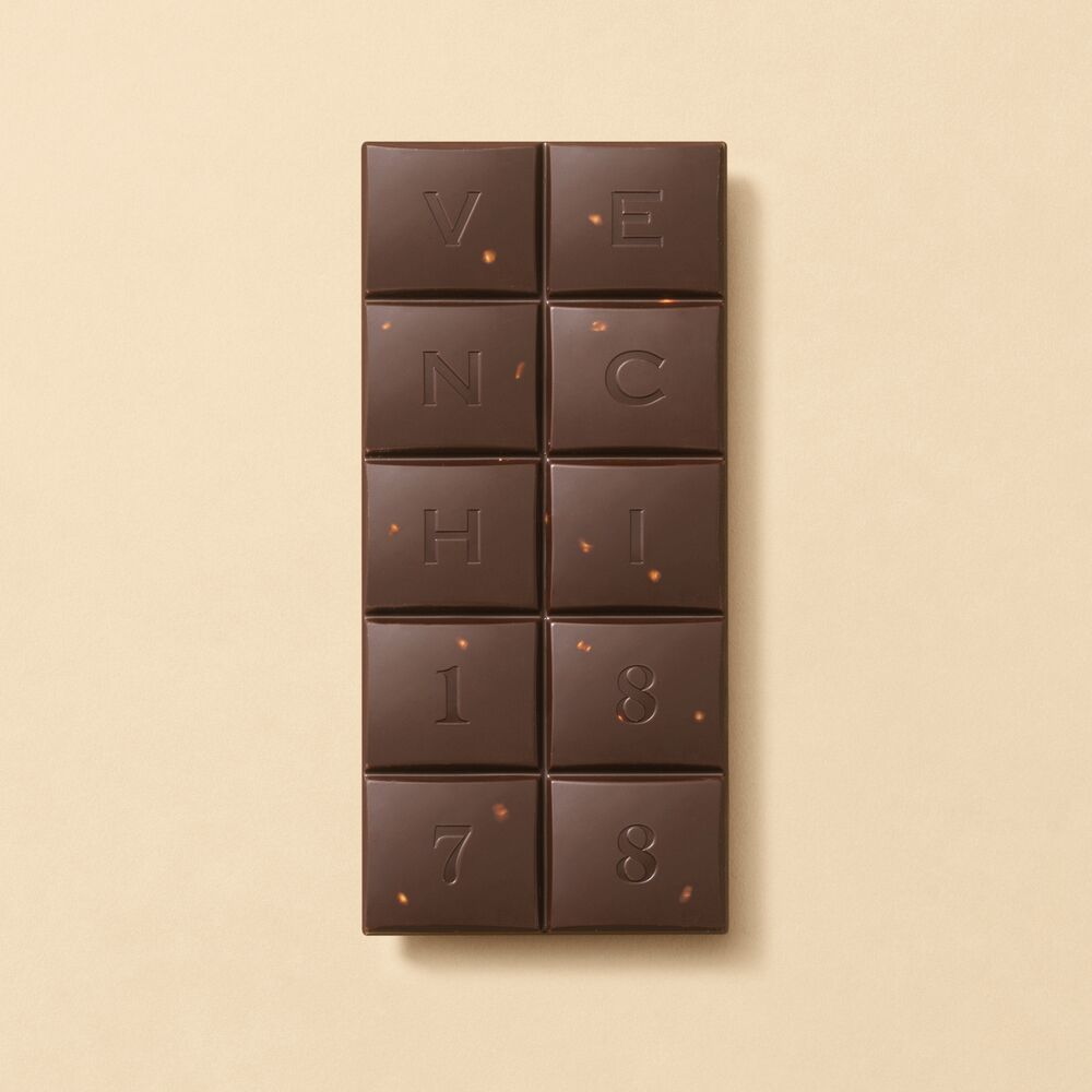 60% Dark Chocolate Bar with crunchy whole Piedmont Hazelnuts. Buy